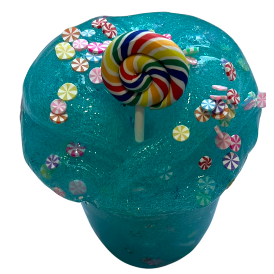 Lollipop Gumdrop Sparkle Clear Slime