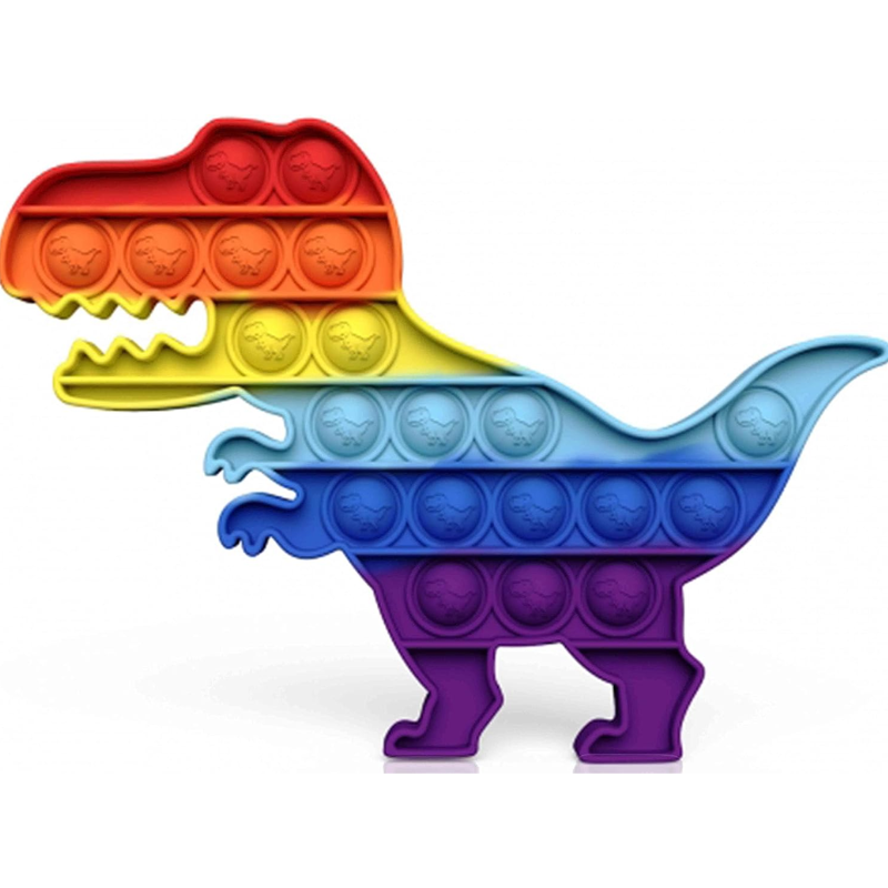 Dinosaur Rainbow Pop It Fidget Toy