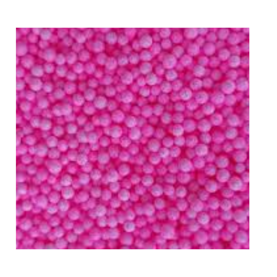 Neon Pink Foam Beads